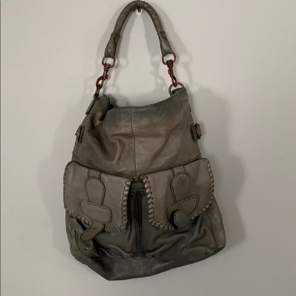 Liebeskind Hobo Bag in Steel Gray/Blue
